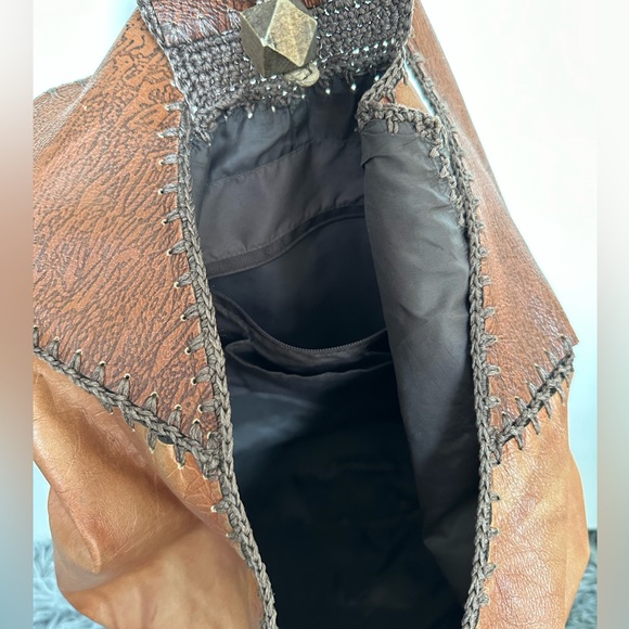 SOLD - Genuine leather Colombian artisan made slouchy shoulder bag - Picture 5 of 6